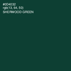 #0D4032 - Sherwood Green Color Image
